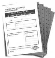 Dossier Annuel de Contrôle par Compte (Paquet de 3)